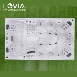 LOVIA L702 Grande <span class=keywords><strong>Vasca</strong></span> Idromassaggio per 9 Persone, Lussuosa <span class=keywords><strong>Vasca</strong></span> Esterna in Acrilico Balboa Aristech - Product Image 2