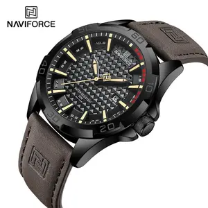 NAVIFORCE 8023 BYDBN China supplier New best selling men leather strap wristwatches male Quartz watch 2022