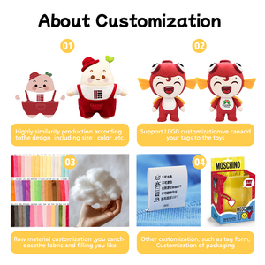 Goed verkopende moderne design verschillende schattige zachte ronde pluche dieren speelgoed voor baby's pluche dieren & pluche speelgoed - Product Image 3
