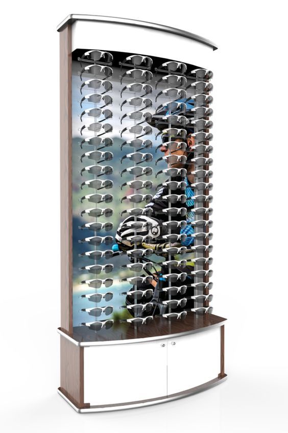 Apache Custom Modern Metal Powder Coated Floor Standing Eye Wear Display Rack Cabinet Rotating Sunglasses Storage Holder Easy — view 4