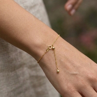 Bracelet chaîne unisexe minimaliste en argent sterling 925 plaqué or 18 carats, bijoux OEM ODM