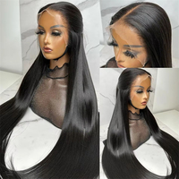 Perruque Lace Front en Cheveux Humains Vierges Remy Européens Pré-Pluckés Ultra-Lisses, Marque Bozhen, Vente en Gros