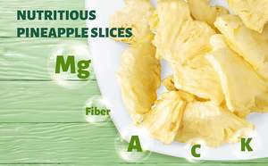 Tranches d'ananas entières biologiques séchées par lyophilisation, jaune clair, en vrac, certifiées ISO, qualité supérieure, naturelles, sucrées et acidulées, collation - Product Image 6