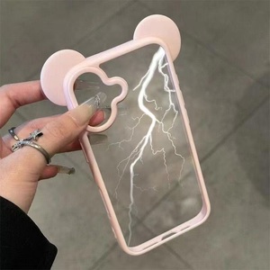 <span class=keywords><strong>Coque</strong></span> <span class=keywords><strong>de</strong></span> téléphone <span class=keywords><strong>Mickey</strong></span> Ear avec impression personnalisée DIY pour iPhone 17 16 15 14 Pro Max, couverture rigide transparente pour téléphone, DIY - Product Image 4