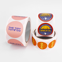 Rouleau d'autocollant d'étiquette circulaire étanche imprimé personnalisé Produit de papier adhésif durable et holographique