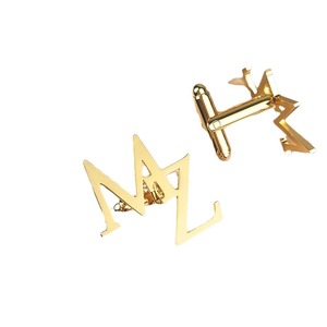 Bán Buôn Brass Tùy Chỉnh Kim Loại Chữ Vàng Sang Trọng Khuy Măng Sét Cho Nam Giới Áo Sơ Mi Men Sang Trọng Mens Thời Trang Hải Quan Khuy Măng Sét - Product Image 4