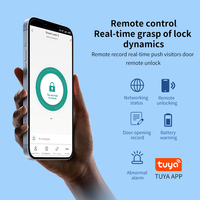 Serrure numérique entièrement automatique Qleung S555 avec interphone vidéo 3D, reconnaissance faciale, empreinte digitale, Wi-Fi Tuya, carte, code, pour porte en bois