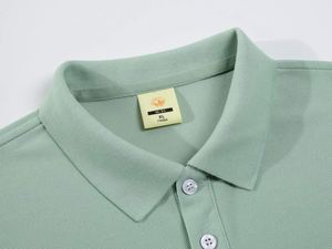 Polo de golf à manches courtes uni de haute qualité avec logo personnalisé, séchage rapide, sans couture, pour hommes, chemise de polo pour affaires - Product Image 3