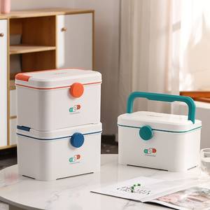 Kit Médico MediCare, Caja de Almacenamiento de Plástico Portátil de Gran Capacidad con Hebilla Giratoria de Doble Capa para Uso Doméstico - Product Image 5