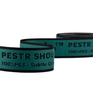 Emboss anyaman rajut pola <span class=keywords><strong>Jacquard</strong></span> logo daur ulang nilon tebal pita sabuk tali untuk kerah anjing ransel bagasi tas anyaman