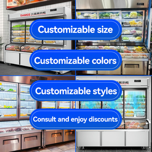 Thực phẩm thương mại cấp mát thực phẩm hiển thị tủ đông cửa trượt 3-Nhiệt độ đặt hàng tủ cho cửa hàng Thiết bị làm lạnh - Product Image 2