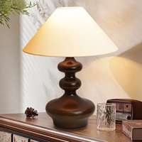 Lampe de table en bois massif, lampe de bureau, éclairage de chevet minimaliste