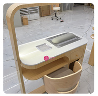 Table de manucure commerciale Yicheng Beauty, style moderne et luxueux, en MDF, pour salon de beauté, salon ou poste de travail pour ongles