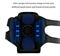 Masseur de soulagement de la douleur au genou avec LOGO personnalisé masseur de genou chauffant par vibration à contrôle tactile LCD rechargeable