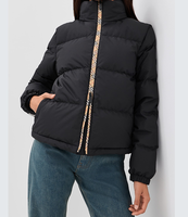Veste matelassée réversible pour femme - Manteau d'hiver imperméable en nylon avec garniture en fourrure