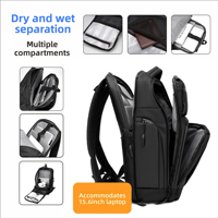 Sac à dos de voyage d'affaires pour homme, personnalisé avec logo, en tissu Oxford imperméable, idéal pour l'école – Vente en gros, produit phare