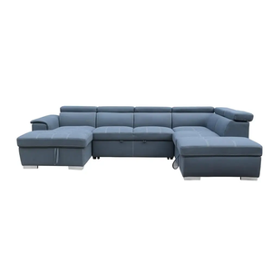 <span class=keywords><strong>Canapé</strong></span> d'angle modulable en L avec rangement et lit escamotable, appuie-têtes réglables <span class=keywords><strong>pour</strong></span> intérieurs résidentiels OEM/ODM - Product Image 2