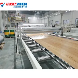 PVC WPC SPC Lantai Komposit Plastik Kayu Decking Lembar Papan Lantai Membuat Extruder Mesin Produksi Line