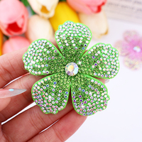 Patchs de fleurs en strass 3D en verre en gros avec perles à coudre, appliques DIY pour robes de mariée, chaussures, sacs, accessoires vestimentaires