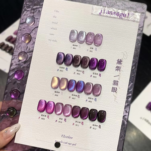 Desainer 12 warna manik kaca mata kucing Gel <span class=keywords><strong>Cat</strong></span> kuku populer di Eropa Amerika Serikat halus porselen putih manik kaca Aqua - Product Image 3