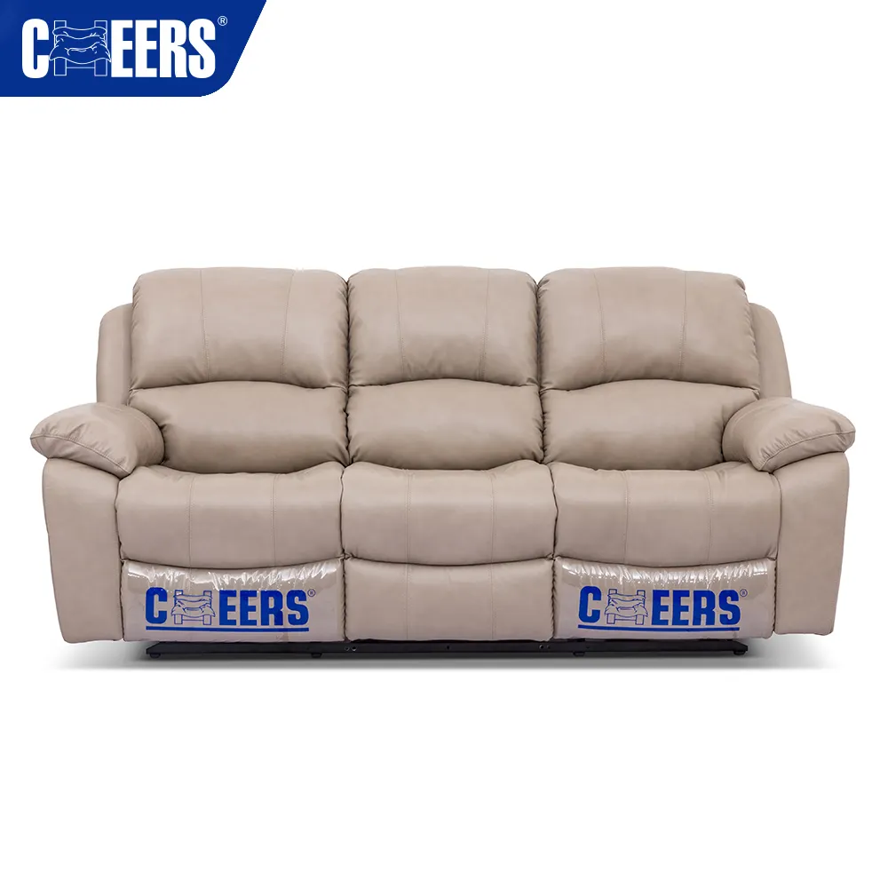 MANWAH CHEERS High Quality Leisure 0 Gravity Genuine Leather Section Extendable Power Recliner Couch Sofa