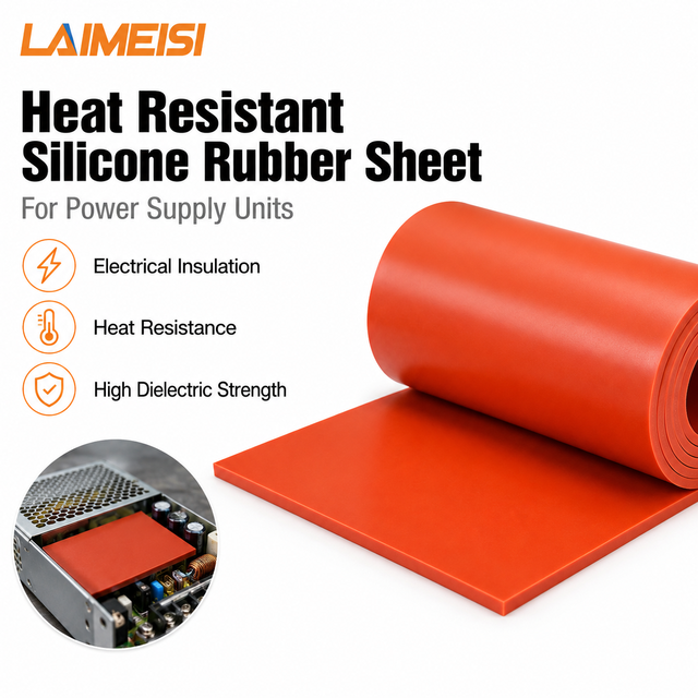 Custom Industrial Grade Heat Resistant Solid Silicone Rubber Sheet Electrical Insulation for Power Supply Units