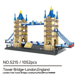 Nhựa bền London Twin <span class=keywords><strong>Tower</strong></span> cầu khối xây dựng tương thích lắp ráp mô hình đồ chơi cho trẻ em 5215 - Product Image 6