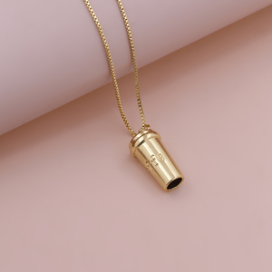 Kleine Kaffeetassen-Anhänger-Halskette, 18K vergoldet, 3D geprägter Tassen-Charm mit Box-<span class=keywords><strong>Kette</strong></span> für Barista-Liebhaber, Großhandel - Product Image 4