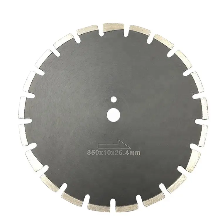 350mm+ pin hole 14inch laser welded deep drop segmented saw blade for cutting asphalt