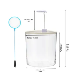 Bể cá nhựa 4L hiện đại, thân thiện với môi trường, có hệ thống tuần hoàn và cung cấp oxy cho cá nhiệt đới, dùng cho bàn làm việc & phòng khách gia đình - Product Image 6