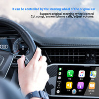 Adaptador Inalámbrico CarPlay Fuallwin, Dongle WIFI de 5 GHz + Conexión Dual USB Plug and Play para iPhone, 1 Año de Garantía