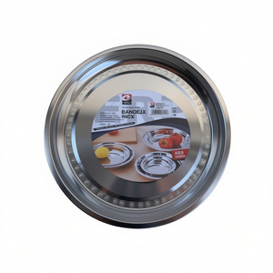 Mnj Stainless Steel Round Tray 36Cm 6Pcs Storage Trays - Product Image 1