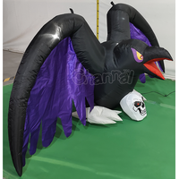Corbeau gonflable publicitaire pour Halloween, modèle de décoration événementielle, corbeau gonflable pour fêtes