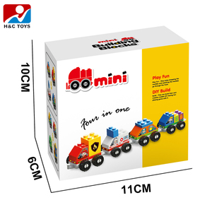 4 en 1 lindo Transporte <span class=keywords><strong>Urbano</strong></span> coche pequeña partícula bloques de construcción DIY juguetes 2 tipo mixto - Product Image 5