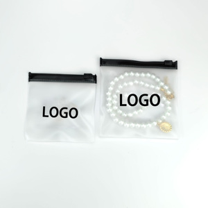 Bolsa de Plástico con Cierre Ziplock de PVC Esmerilado, Pequeña, con Logotipo Personalizado, para Empaque de Joyería, Anillos, Transparente, Blanca - Product Image 3