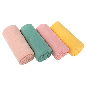 Manta envolvente <span class=keywords><strong>de</strong></span> muselina para bebé, Manta <span class=keywords><strong>de</strong></span> algodón orgánico 100% suave con estampado <span class=keywords><strong>de</strong></span> diseño, Color sólido, para <span class=keywords><strong>verano</strong></span> - Product Image 3
