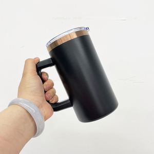 USA Warehouse 20oz Copper Plated Colorful <b>Travel</b> <b>Mug</b> <b>with</b> <b>Handle</b> 20 oz Stainless Steel Leak Proof Tumbler Cup for Laser Engraved - Product Image 3