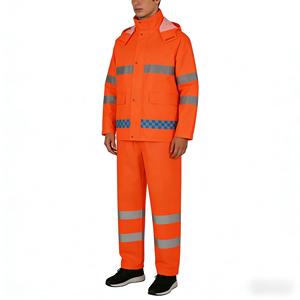 Combinaison de <span class=keywords><strong>pluie</strong></span> réfléchissante de sécurité pour <span class=keywords><strong>moto</strong></span>, de haute qualité, pour <span class=keywords><strong>homme</strong></span>, veste et <span class=keywords><strong>pantalon</strong></span>, imperméable, résistante aux déchirures, durable - Product Image 5