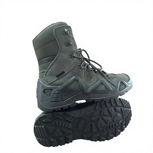 Bottes de randonnée hautes TSB07 kaki en cuir de vache - Product Image 6