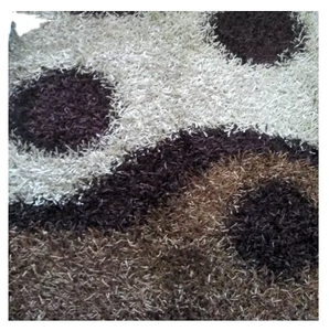 Alfombras peludas de la mejor calidad tejidas 100 por ciento poliéster adultos marrón antideslizante MASTER ARTS Tabriz diseño hecho en India - Product Image 1