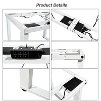 Vente en gros usine – Cadre de bureau électrique intelligent à 4 pieds pour deux personnes, réglable en hauteur avec 4 moteurs, pour ordinateur