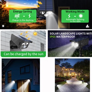 Lámpara Solar para Jardín, Luces Solares de Pared para Exteriores, Impermeables, con Sensor de Movimiento - Product Image 6