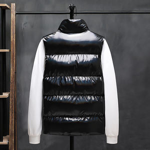 Customized logo Japanese Han Feng for Casual Men's Slim Vest Suits Warm <b>Autumn</b> Winter Comfortable Canvas <b>Fabric</b> Zipper - Product Image 4