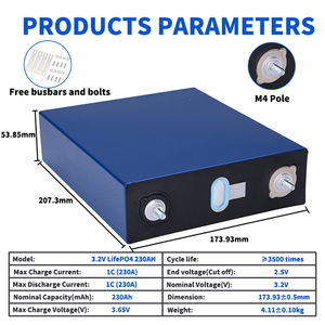 Construisez votre propre batterie externe LiFePO4 280ah lifepo4 cellules lifepo4 280ah batterie d'énergie de stockage solaire 12V 32V 24V 48V 72V - Product Image 2