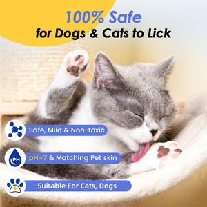 Gants de nettoyage <span class=keywords><strong>pour</strong></span> animaux de compagnie jetables sans rinçage hypoallergéniques Lingettes de bain <span class=keywords><strong>pour</strong></span> chiens et chats - Product Image 5