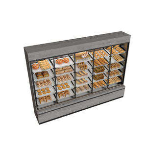 High Capacity Integrated LED <b>Lighting</b> <b>Space</b>-Saving Design Customized Wood Metal Bread Display Rack - Product Image 4