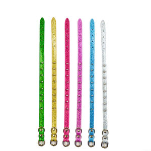 Glitter PU Pet Collar with Metal Spike Adjustable Buckle Closure Punk Style for Small & Medium <b>Dogs</b>-Hand Wash - Product Image 6