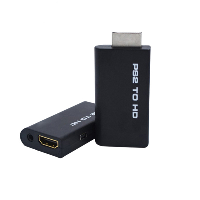 D1021 Ps2 to Hd MI Video Converter with 3.5mm Audio Output HDTV Display Function AV Adapter for PS2
