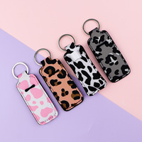 Porte-clés en néoprène à motif cerise mignon pour baume à lèvres, accessoires pour filles, tube de brillant à lèvres avec anneau porte-clés