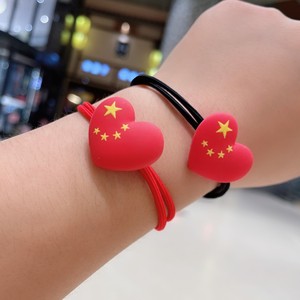 ที่คาดผม/ยางรัดผมลายธงแดงห้าดาวแบบใหม่สำหรับวันชาติ ของที่ระลึกน่ารักสำหรับนักเรียนและเด็กผู้หญิง - Product Image 1